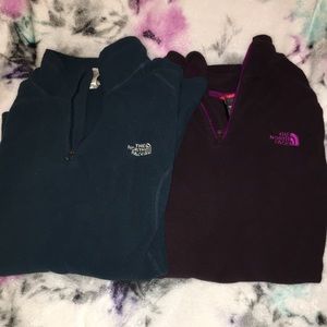 2  The North Face 1/4 zip fleece